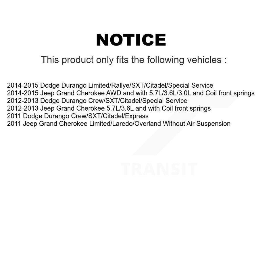 Front Left Strut And TOR Link Kit For Jeep Grand Cherokee Dodge Durango KSS-106382