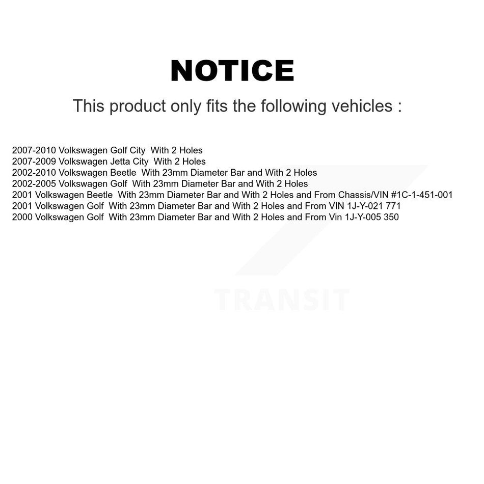 Front Strut And TOR Link Kit For Volkswagen Golf City Beetle Jetta KSS-106388