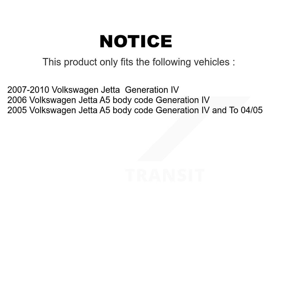 Front Strut And TQ Link Kit For Volkswagen Jetta KSS-106459