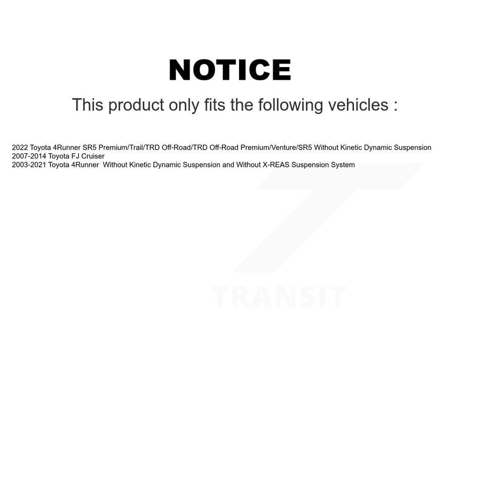 Front Strut And TOR Link Kit For Toyota 4Runner FJ Cruiser KSS-106482