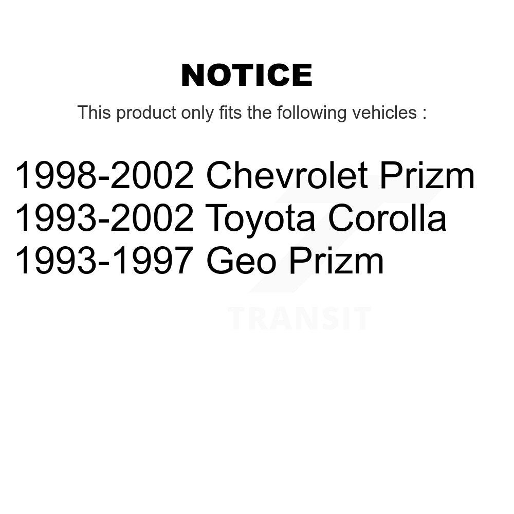 Rear Left Strut And TQ Link Kit For Toyota Corolla Prizm Chevrolet Geo KSS-106561