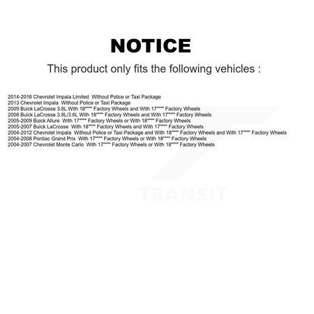 Rear Strut TQ Link Kit For Chevrolet Impala Buick LaCrosse Pontiac Grand Prix Allure KSS-106744