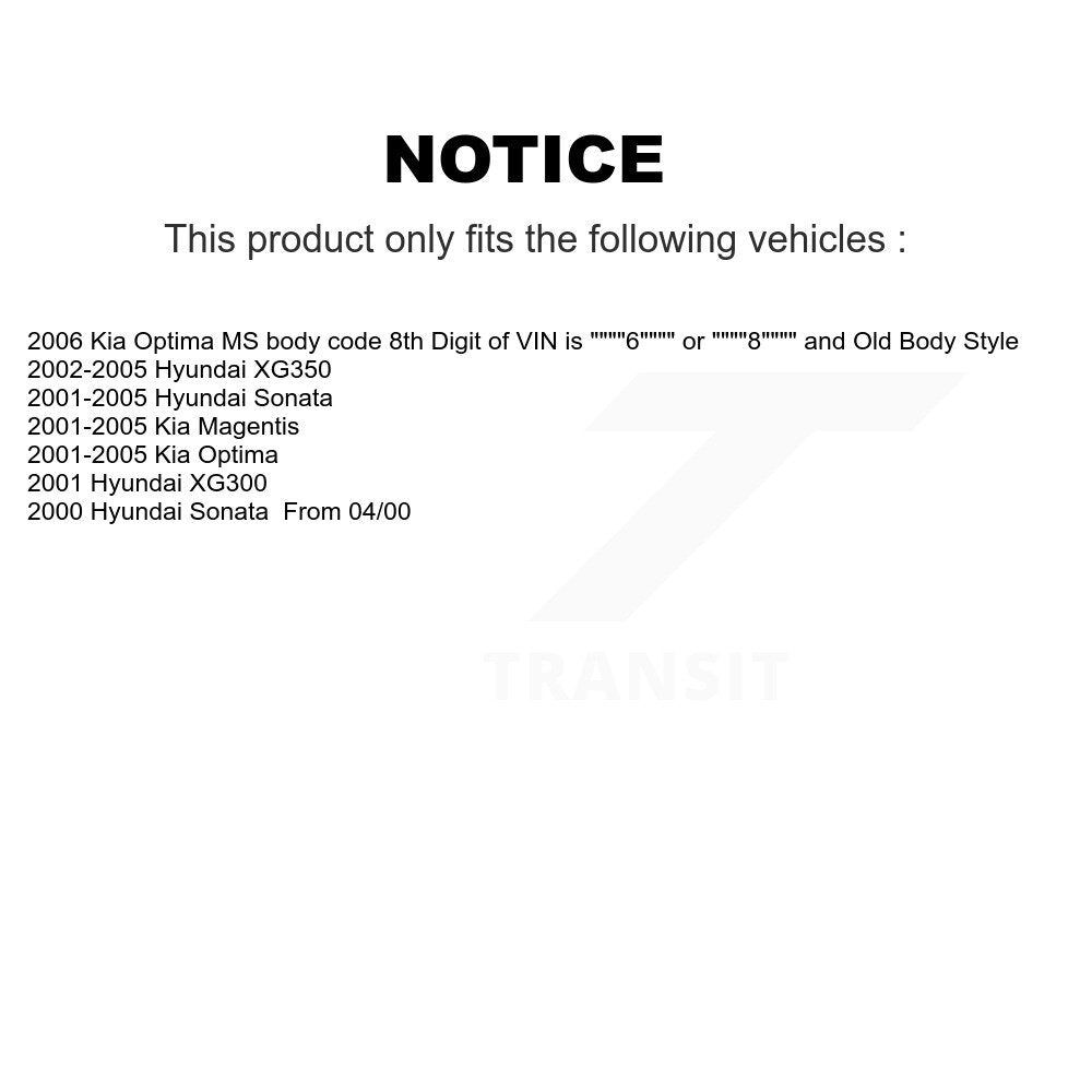 Rear Strut And TOR Link Kit For Hyundai Sonata Kia Optima XG350 XG300 Magentis KSS-106789