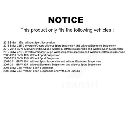 Front Strut And TOR Link Kit Mount (6Pc) For BMW 328i 335i 128i 135i 325i 330i KSS-106821