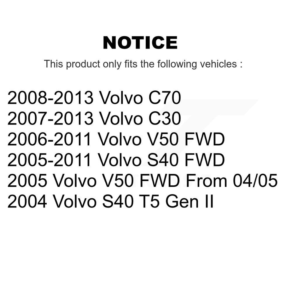 Front Strut And TOR Link Kit Mount For Volvo S40 C30 V50 C70 KSS-106914