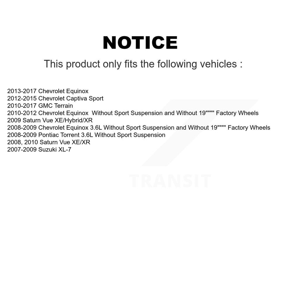 Front Right Strut TOR Link Kit Mount For Chevrolet Equinox GMC Terrain Pontiac KSS-107044