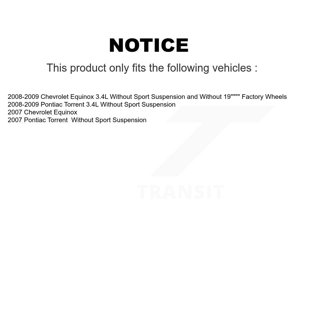 Front Right Strut And TOR Link Kit Mount For Chevrolet Equinox Pontiac Torrent KSS-107045