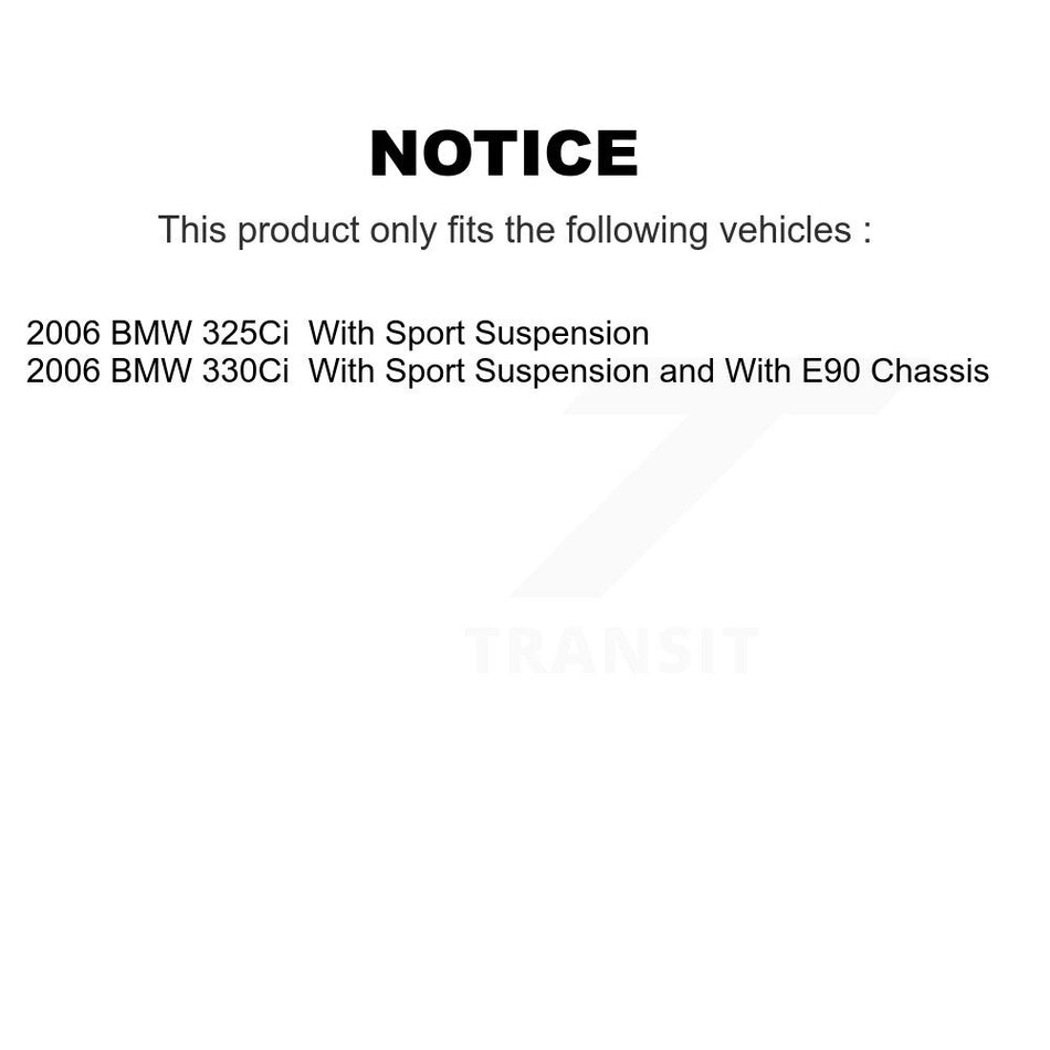 Front Right Strut And TOR Link Kit Mount For 2006 BMW 325Ci 330Ci KSS-107097