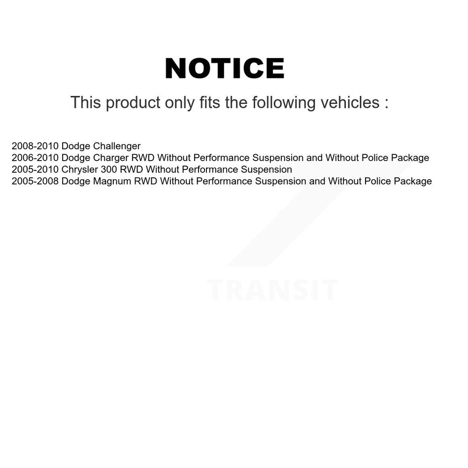 Front Strut TOR Link Kit Mount For Dodge Chrysler 300 Charger Challenger Magnum KSS-107178