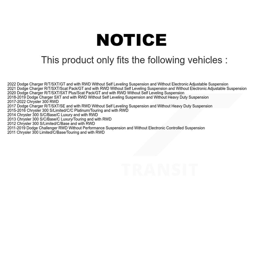 Front Right Strut TOR Link Kit Mount For Dodge Chrysler 300 Challenger Charger KSS-107190