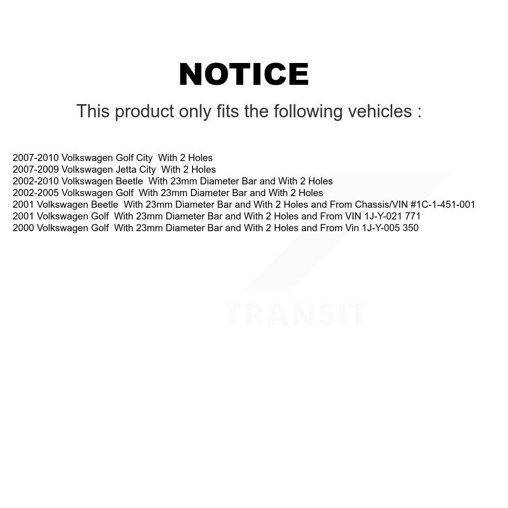 Front Strut And TOR Link Kit Mount For Volkswagen Golf City Beetle Jetta KSS-107201