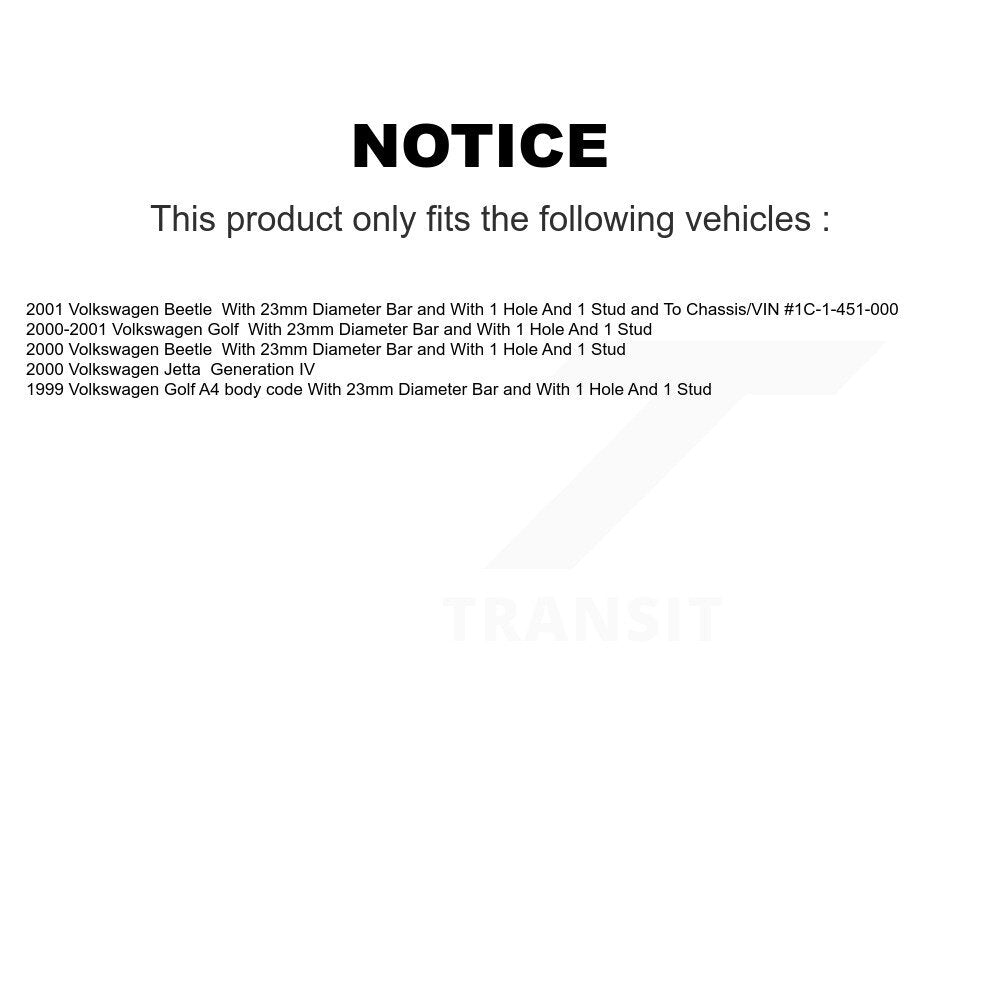 Front Strut And TOR Link Kit Mount For Volkswagen Golf Beetle Jetta KSS-107202