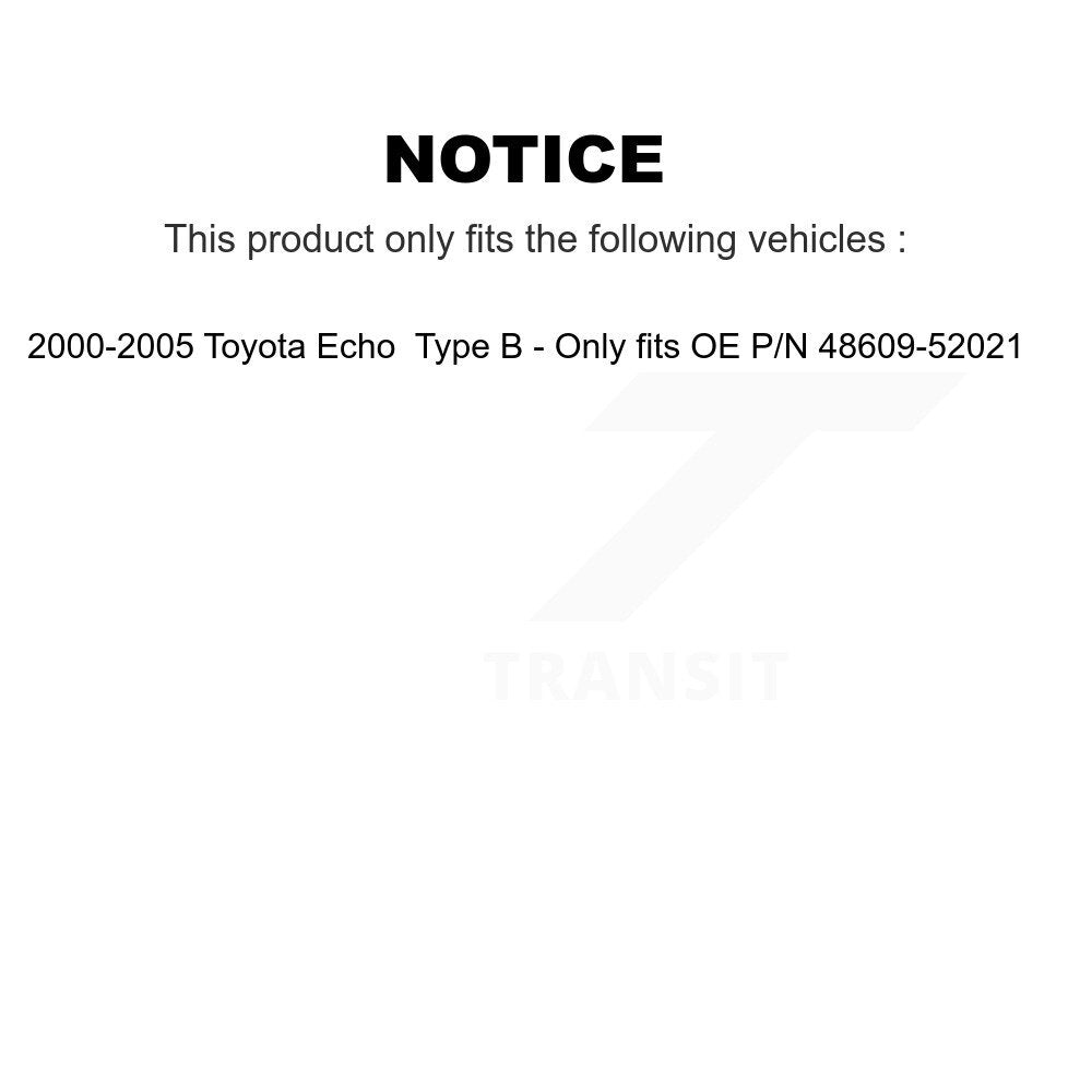 Front Strut And TOR Link Kit Mount For Toyota Echo KSS-107209