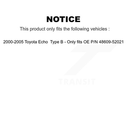 Front Strut And TOR Link Kit Mount For Toyota Echo KSS-107209