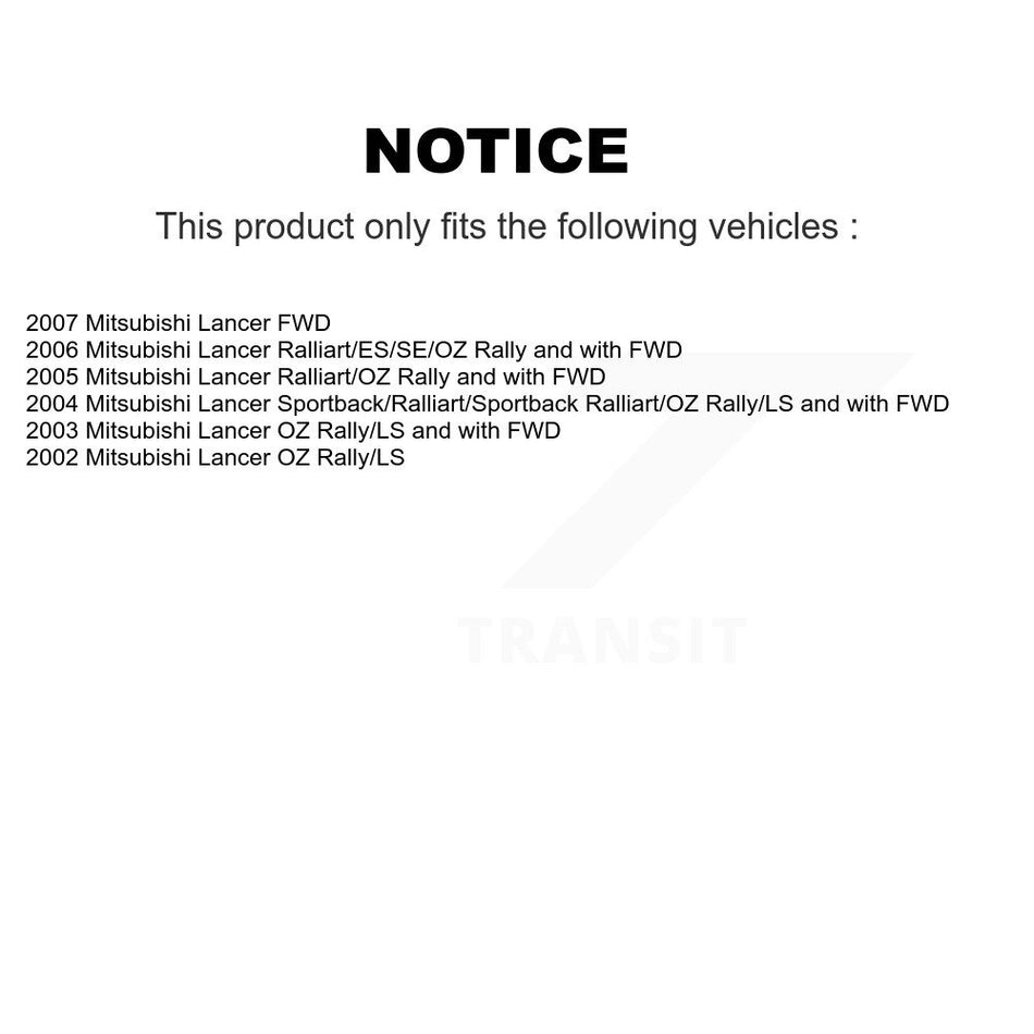 Front Strut And TOR Link Kit Mount For Mitsubishi Lancer KSS-107211