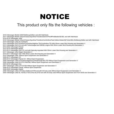 Front Strut TQ Link Kit Mount For Volkswagen Jetta Passat Golf Beetle Rabbit CC KSS-107253