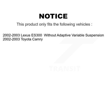 Rear Strut And TOR Link Kit Mount For 2002-2003 Toyota Camry Lexus ES300 KSS-107288