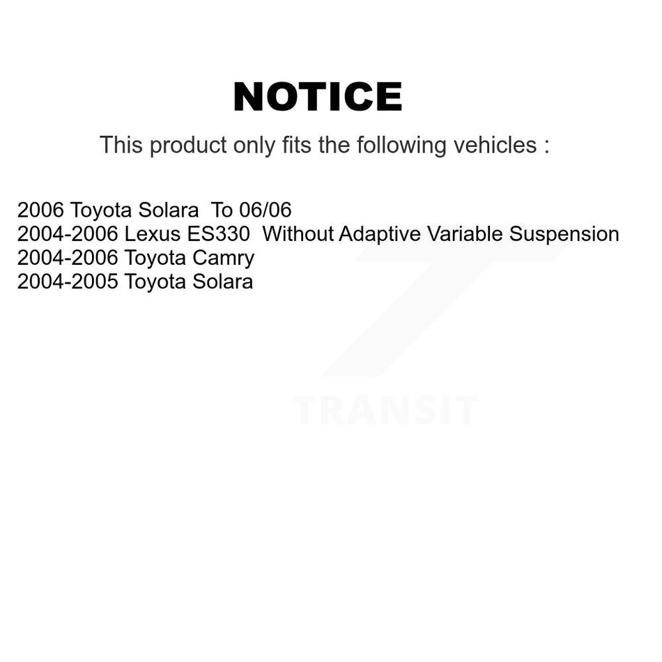 Rear Right Strut TQ Link Kit And Mount For Toyota Camry Solara Lexus ES330 KSS-107309