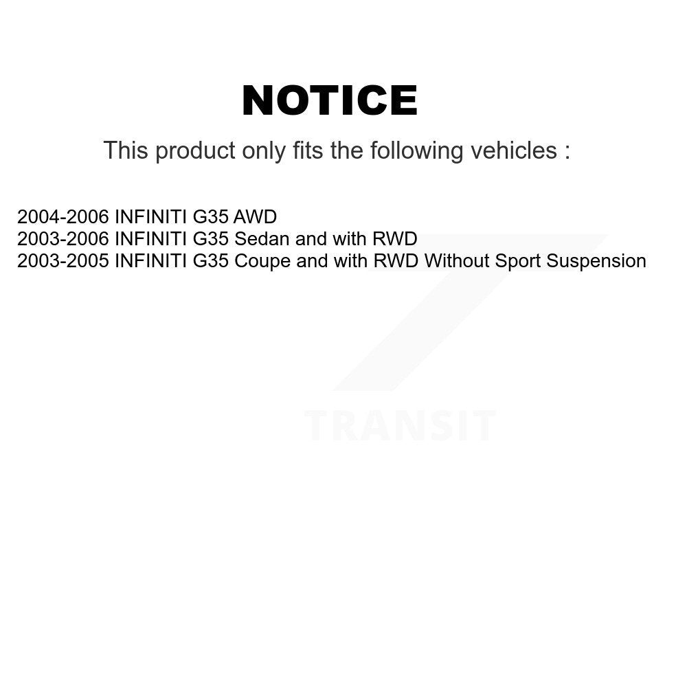 Rear Shock And TOR Link Kit For INFINITI G35 KSS-107350