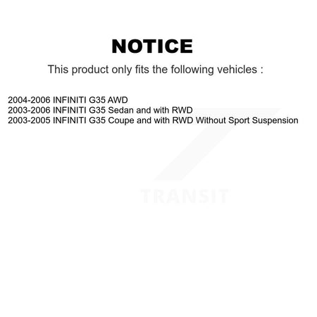 Rear Shock And TQ Link Kit For INFINITI G35 KSS-107363