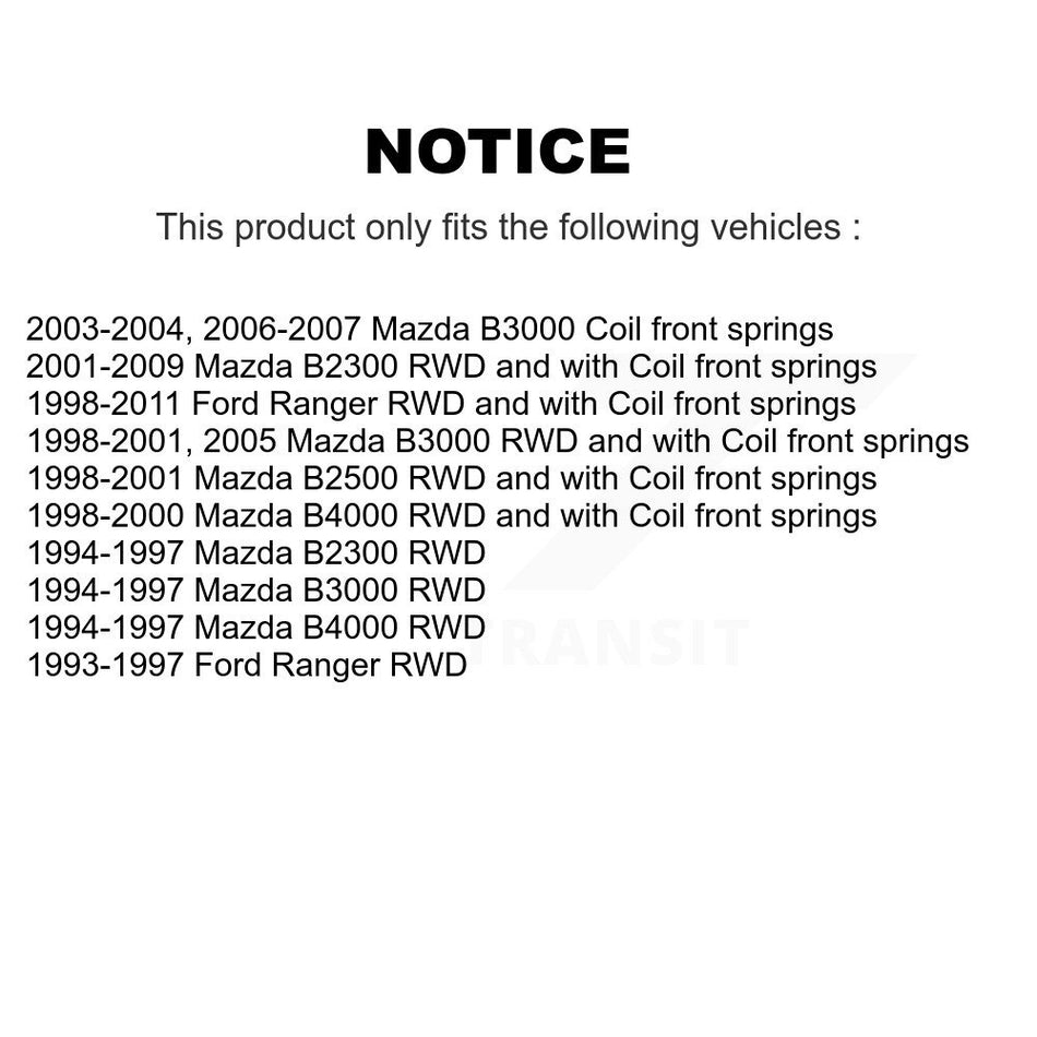 Rear Shock And TOR Link Kit For Ford Ranger Mazda B3000 B2300 B4000 B2500 KSS-107446