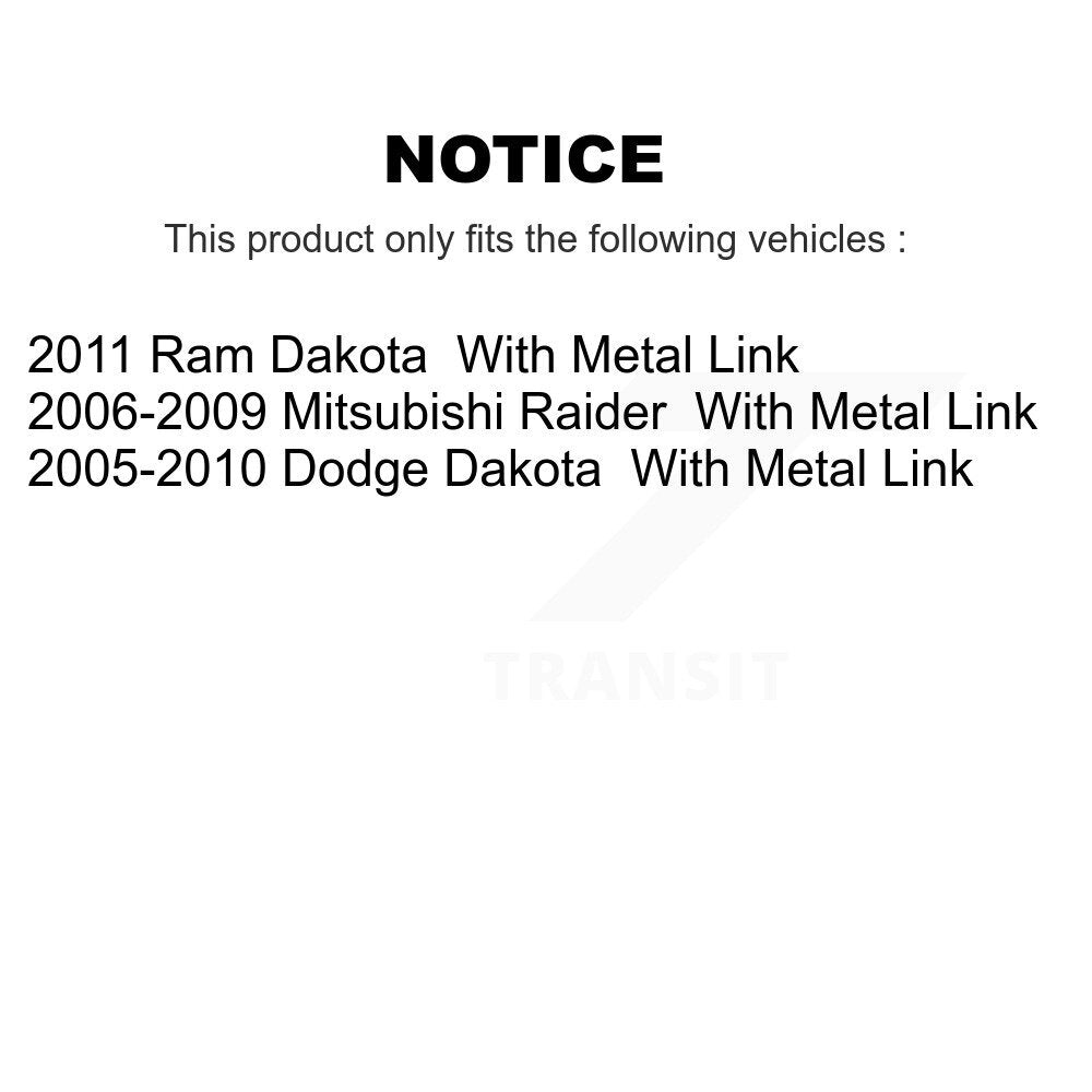 Rear Shock And TOR Link Kit For Dakota Dodge Ram Mitsubishi Raider With Metal KSS-107461
