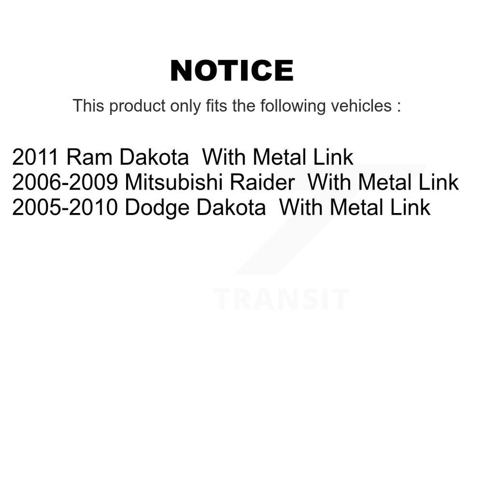 Rear Shock And TOR Link Kit For Dakota Dodge Ram Mitsubishi Raider With Metal KSS-107461