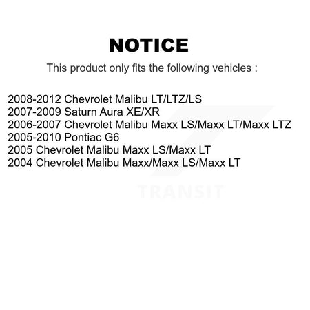 Rear Shock And TOR Link Kit For Chevrolet Malibu Pontiac G6 Saturn Aura KSS-107495