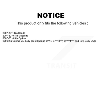 Rear Shock And TQ Link Kit For Kia Rondo Optima Magentis KSS-107544