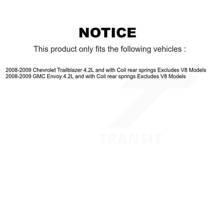 Front Rear Complete Strut Shock & TOR Bar Link Kit (8Pc) For Chevrolet Trailblazer KSS-107670