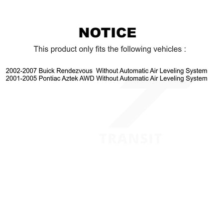 Front Rear Complete Strut Shock & TOR sway Bar Link Kit For Buick Rendezvous Pontiac KSS-107677