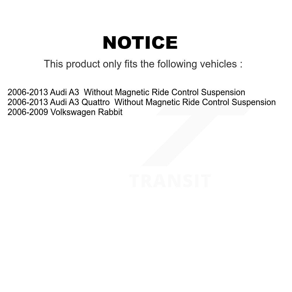 Front Rear Complete Strut Shock & TOR Bar Link Kit For Volkswagen Rabbit Audi A3 KSS-107680