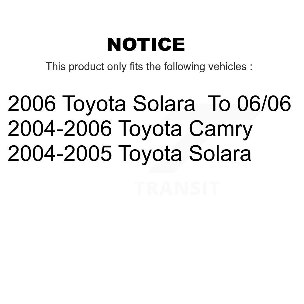 Front Rear Complete Strut & TOR Bar Link Kit (8Pc) For Toyota Camry Solara KSS-107702