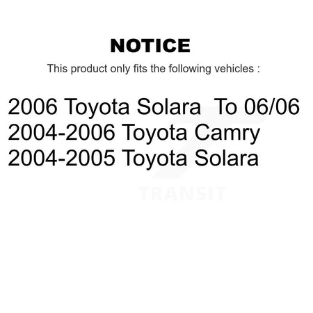 Front Rear Complete Strut & TQ sway Bar Link Kit (8Pc) For Toyota Camry Solara KSS-107714