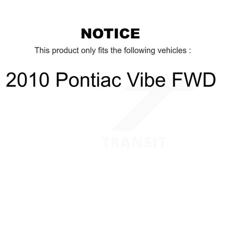Front Rear Complete Strut & TQ Bar Link Kit (8Pc) For 2010 Pontiac Vibe FWD KSS-107736