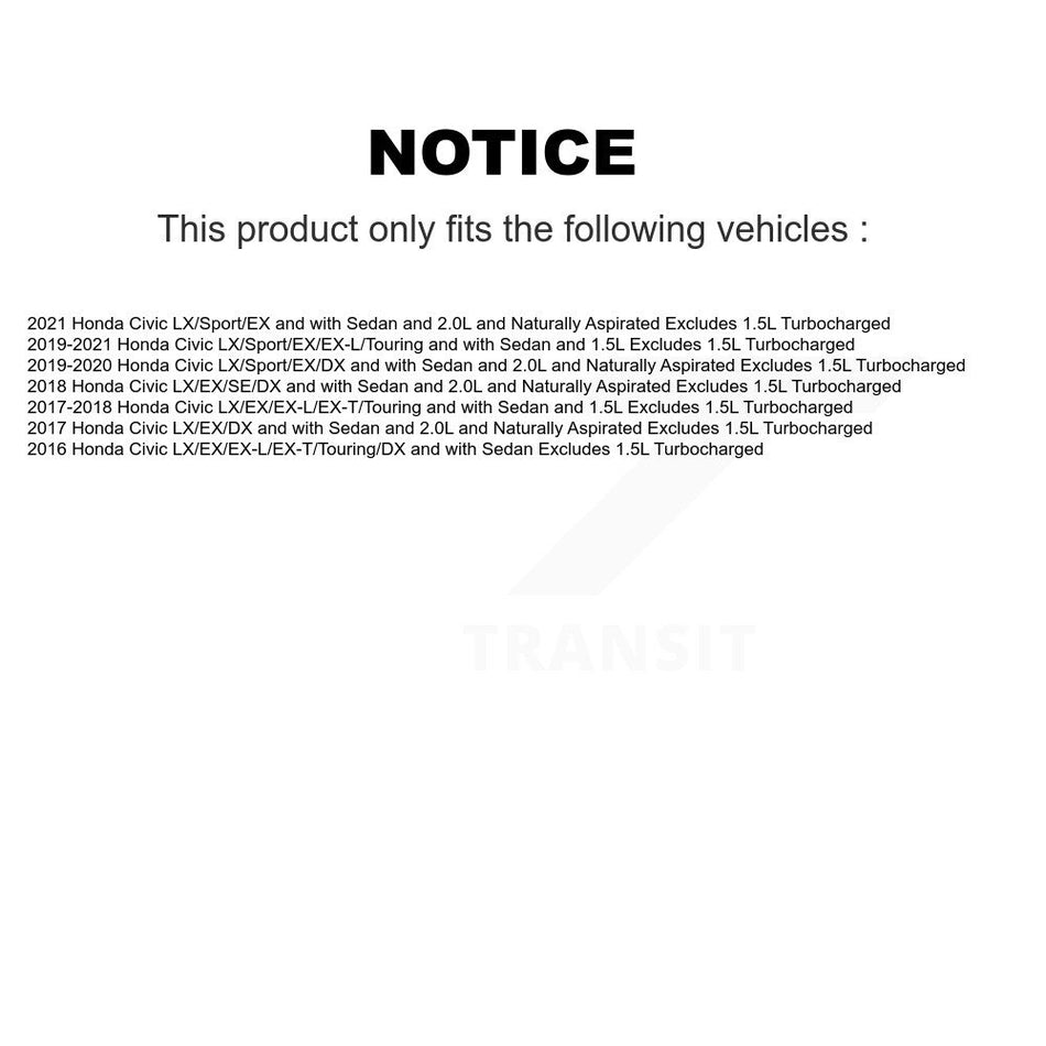 Front Rear Complete Suspension Strut Shock & TOR Bar Link Kit (8Pc) For Honda Civic KSS-107777