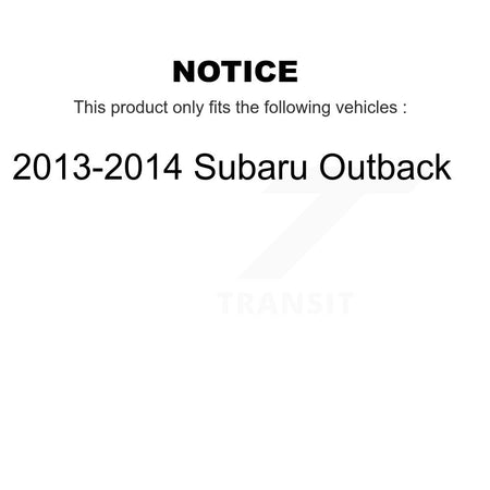 Front Rear Complete suspension Strut & TQ Bar Link Kit (8Pc) For 2013-2014 Subaru Outback KSS-107822