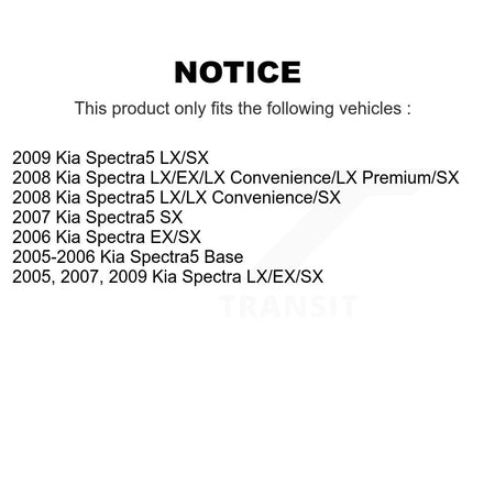 Front Rear Complete suspension Strut & TOR Bar Link Kit (8Pc) For Kia Spectra Spectra5 KSS-107827