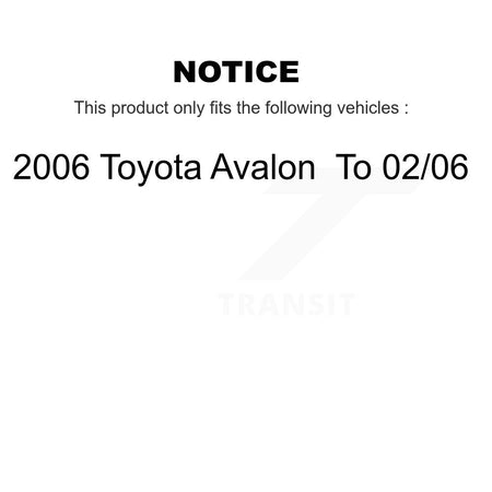 Front Rear Complete Strut & TOR sway Bar Link Kit (8Pc) For 2006 Toyota Avalon To 02 06 KSS-107852