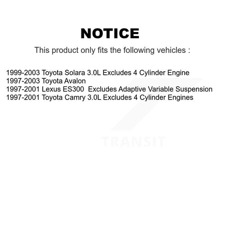 Front Rear Complete Strut & TQ Bar Link Kit (8Pc) For Toyota Camry Solara Avalon Lexus KSS-107856