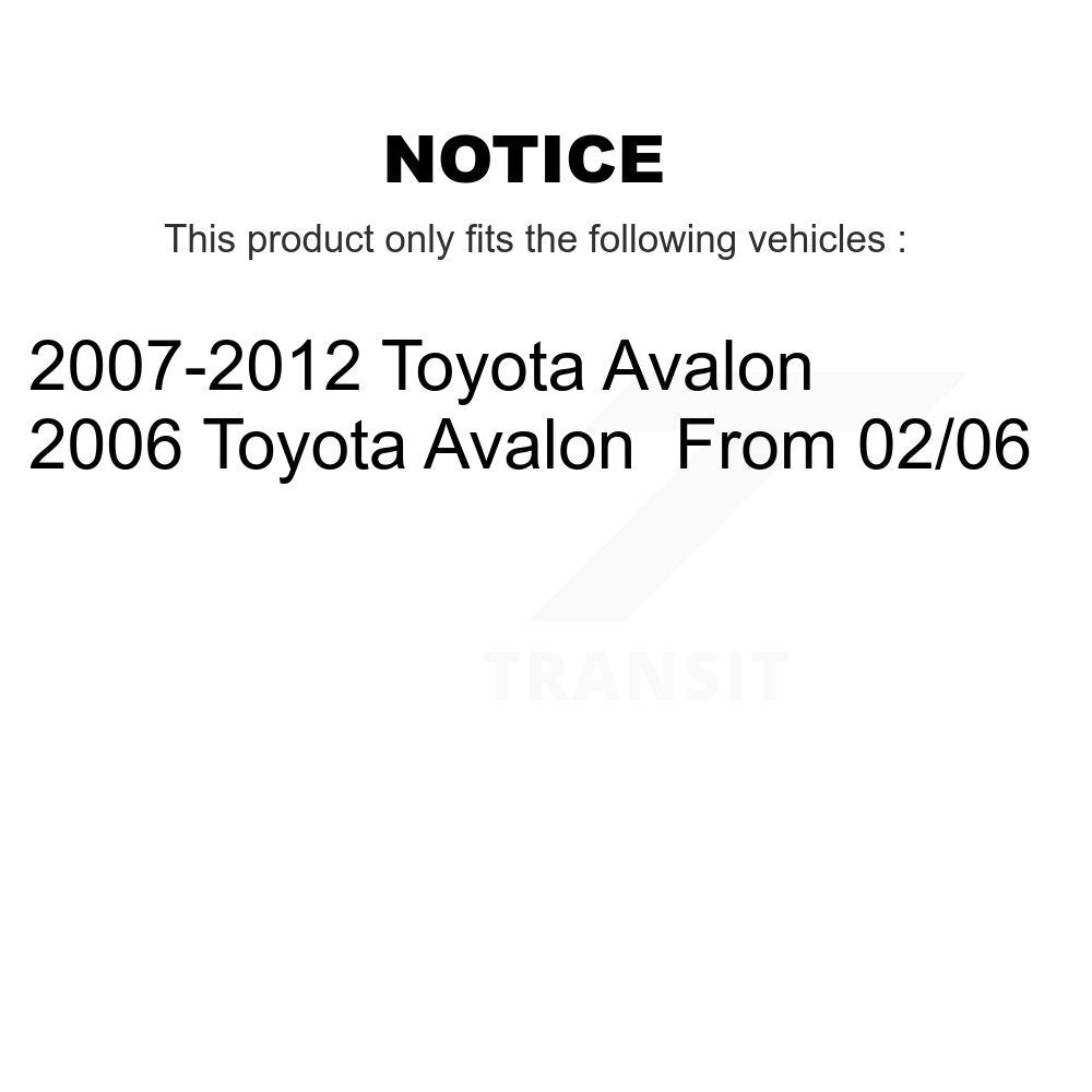 Front Rear Complete suspension Strut & TQ sway Bar Link Kit (8Pc) For Toyota Avalon KSS-107874