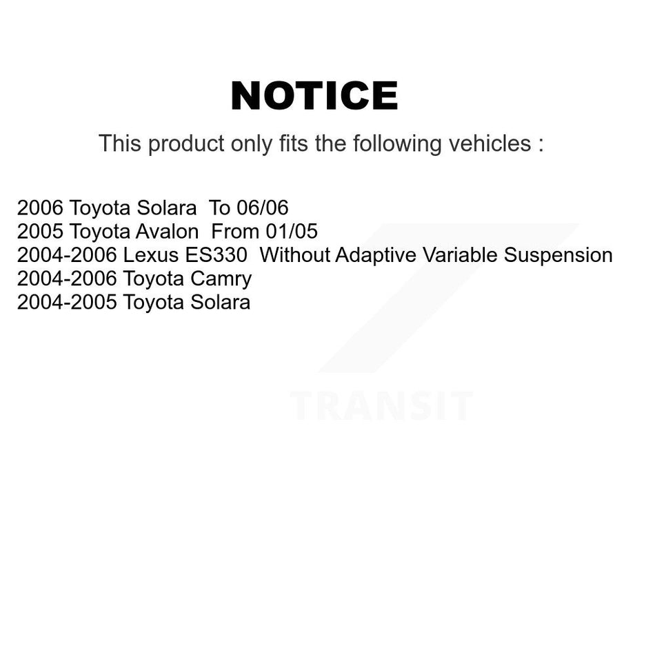 Front Rear Strut & TOR sway Bar Link Kit (8Pc) For Toyota Camry Solara Lexus ES330 Avalon KSS-107880