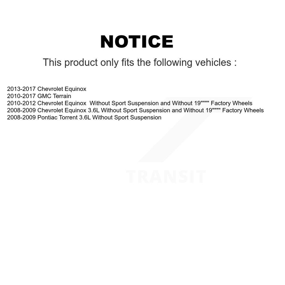 Front Rear Strut Shock & TQ Bar Link Kit (8Pc) For Chevrolet Equinox GMC Terrain KSS-107953