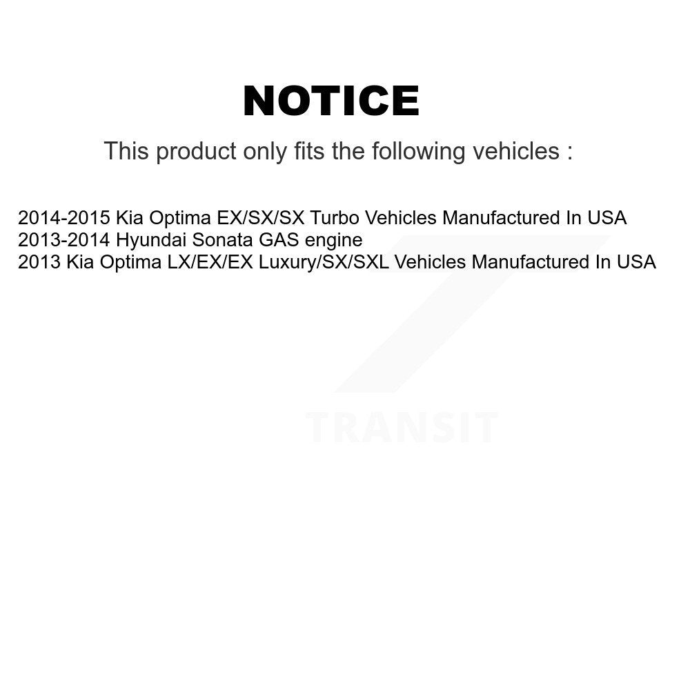 Front Rear Strut Shock & TQ sway Bar Link Kit (8Pc) For Hyundai Sonata Kia Optima KSS-107959