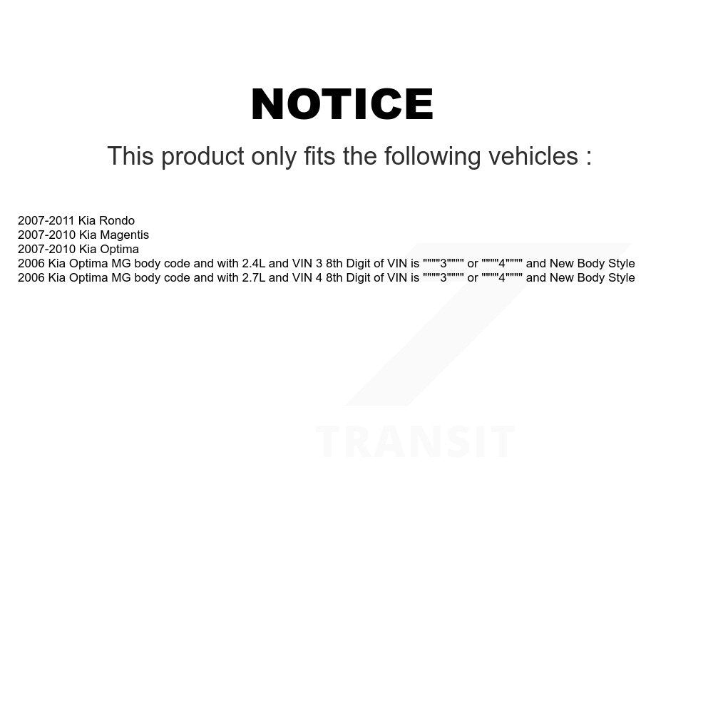 Front Rear Strut Shock & TQ sway Bar Link Kit (8Pc) For Kia Rondo Optima Magentis KSS-107968