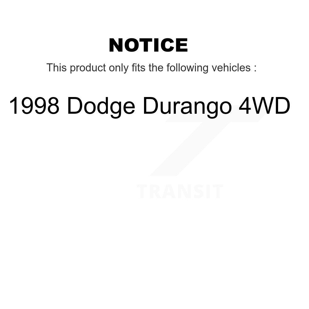 Front Rear suspension Shock & TOR sway Bar Link Kit For 1998 Dodge Durango 4WD KSS-108154