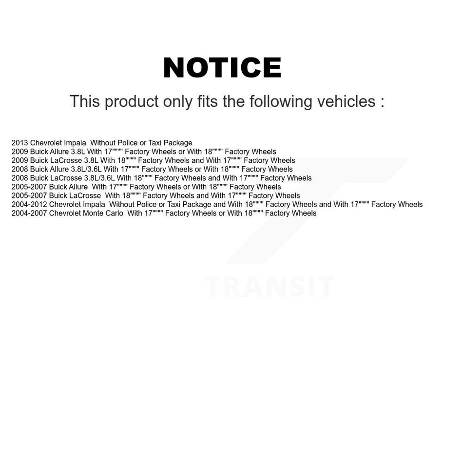 Front Rear Strut & TOR sway Bar Link Kit For Chevrolet Impala Buick LaCrosse Allure Monte KSS-108164