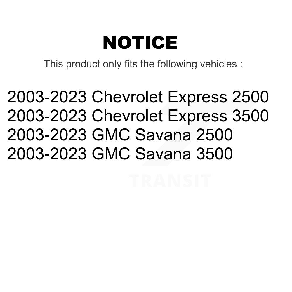 Front Shock Absorber & TOR Link Kit For 2003-2023 GMC Chevrolet Savana 2500 Express 3500 KSS-108247