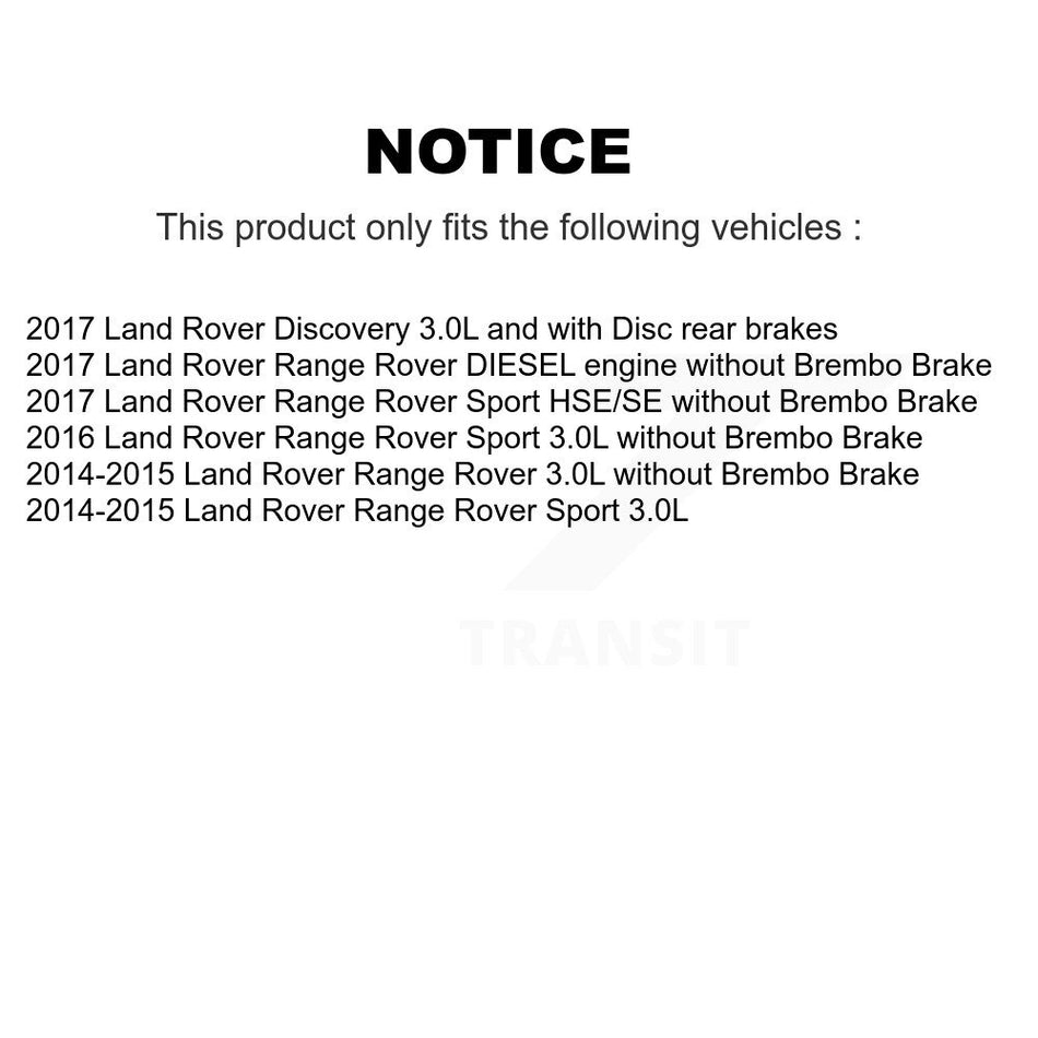 Front Rear Semi-Metallic Brake Pad & Wear Sensor Kit For Land Rover Range Sport Discovery KSW-100010