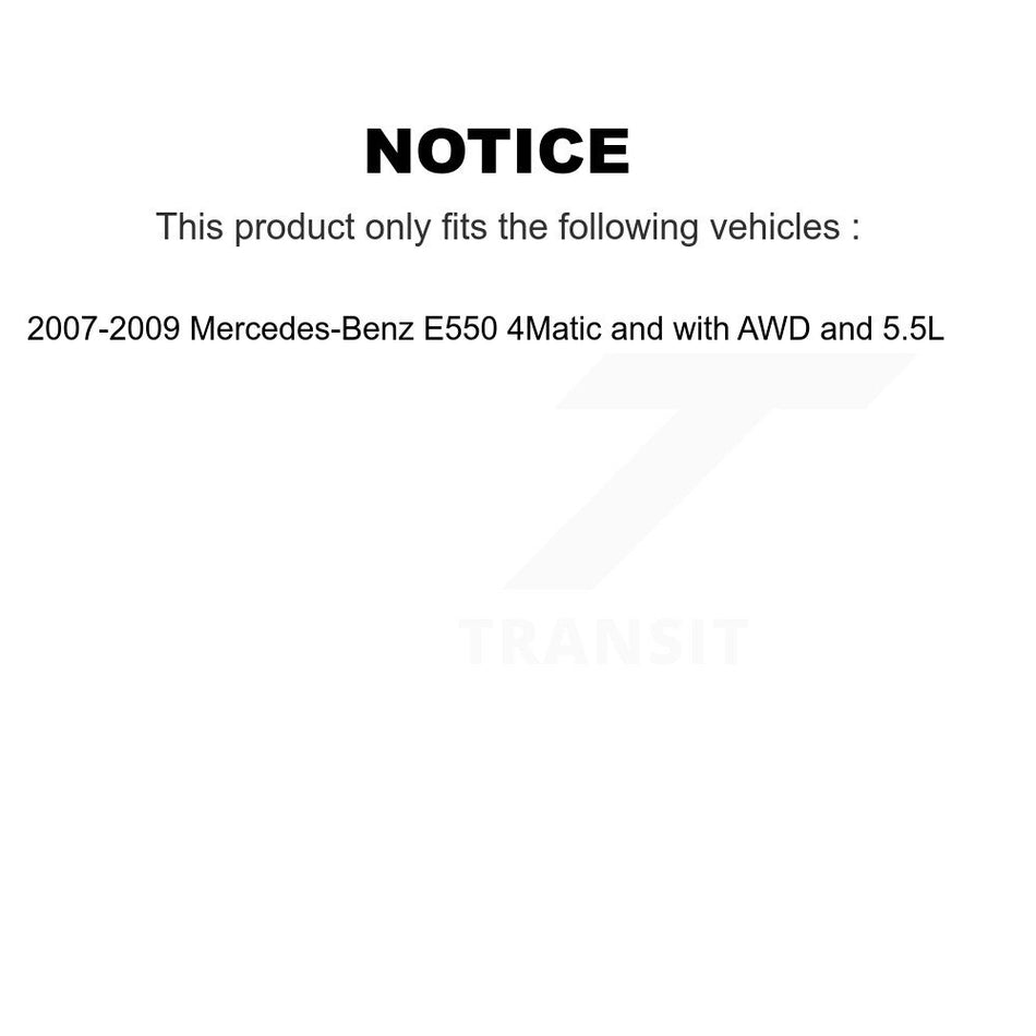 Front Rear Semi-Metallic Disc Brake Pads And Wear Sensors Kit For Mercedes-Benz E550 KSW-100027